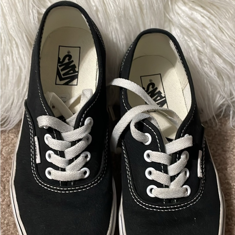 Kids Vans Black Canvas Sneakers